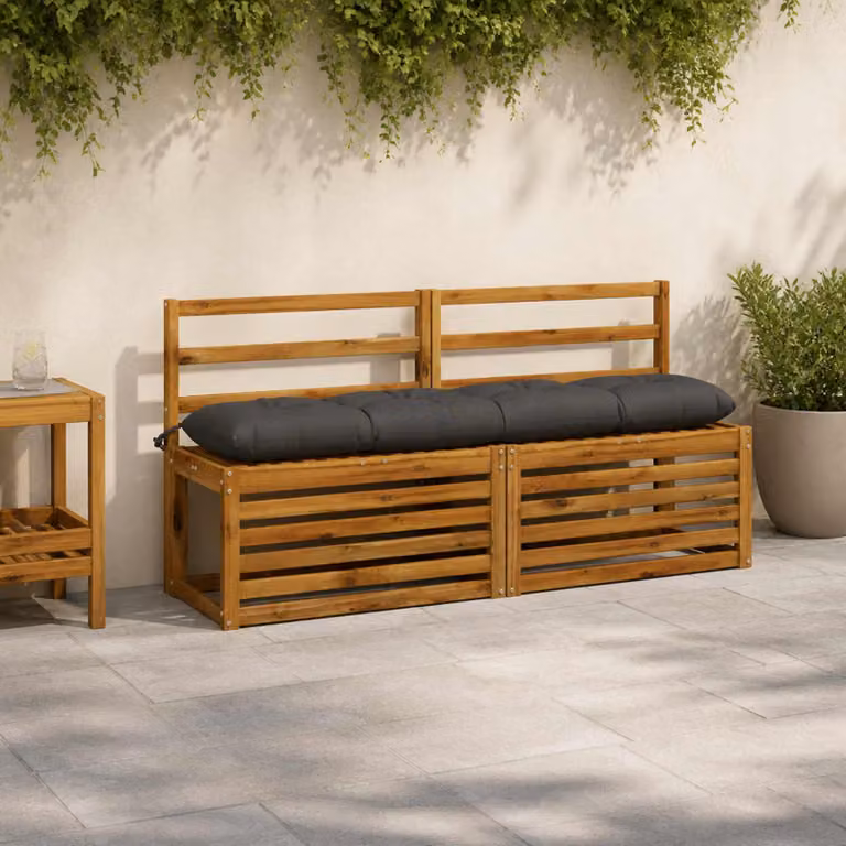 Cuscino per panchina vidaXL VIANEN in poliestere, colore antracite, L 140 x P 30 x H 12 cm