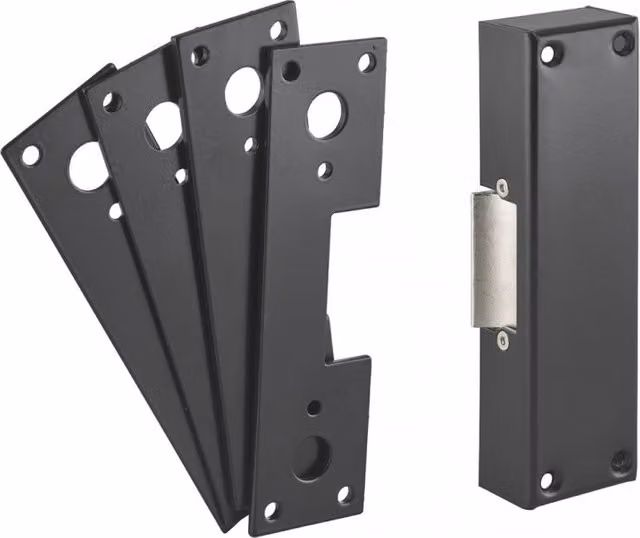 Incontro elettrico a emissione reversibile THIRARD 12 V AC per serratura antipanico colore nero