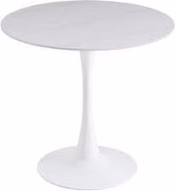 TAVOLO MIMOSA D 80 BIANCO/MARMO BIANCO