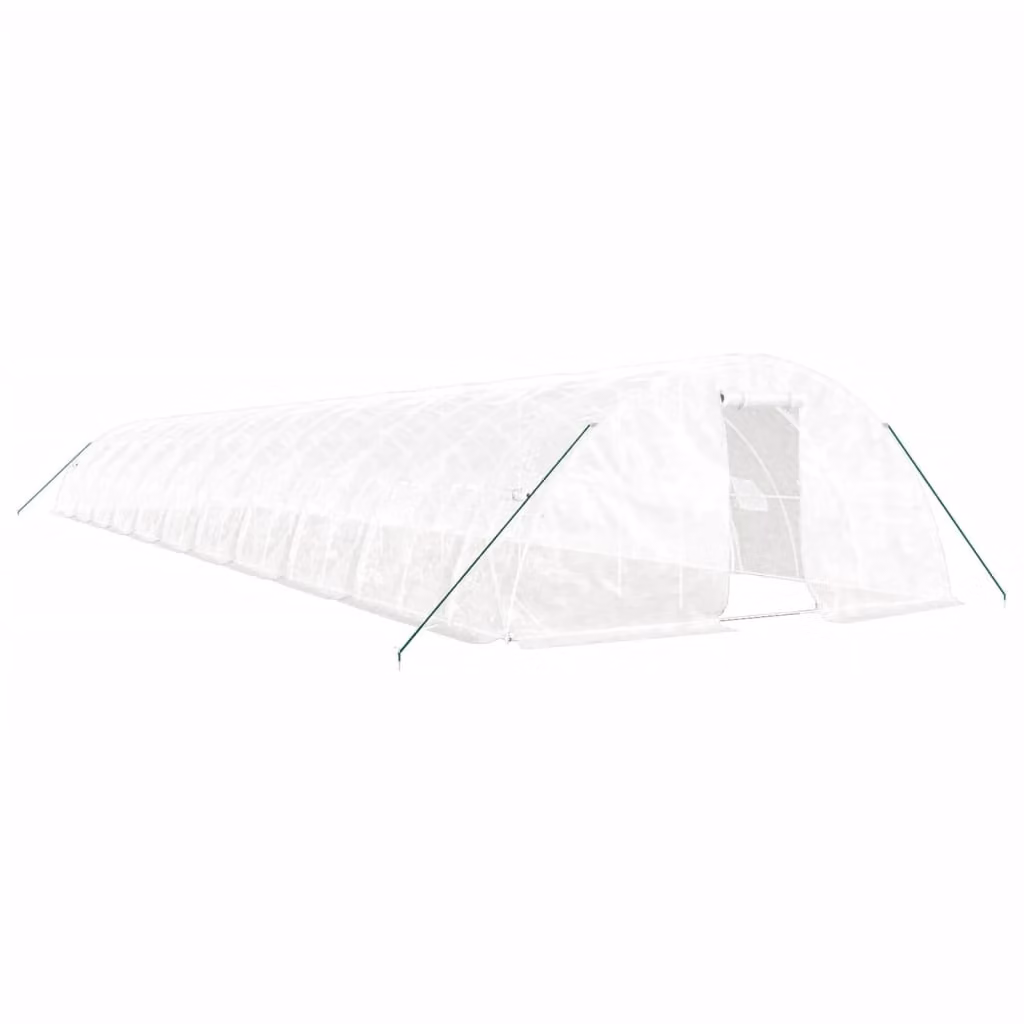 Serra con Telaio in Acciaio Bianco 110 m² 22x5x2,3 m
