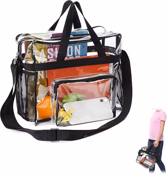Borsa da trasporto trasparente in PVC