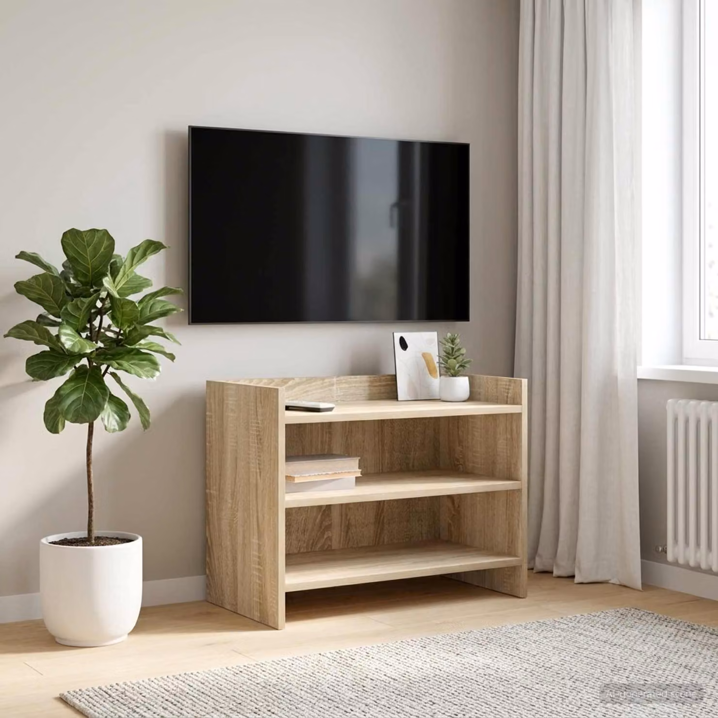 Mobile TV vidaXL in legno ingegnerizzato Rovere Sonoma, L/P/H: 60 x 33 x 47 cm