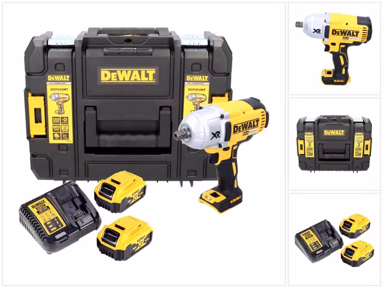 DeWalt DCF 899 P2 Avvitatore ad impulsi a batteria 18V / 950Nm in valigetta TSTAK + 2x Batterie 5,0 Ah + Caricabatterie DCB 115