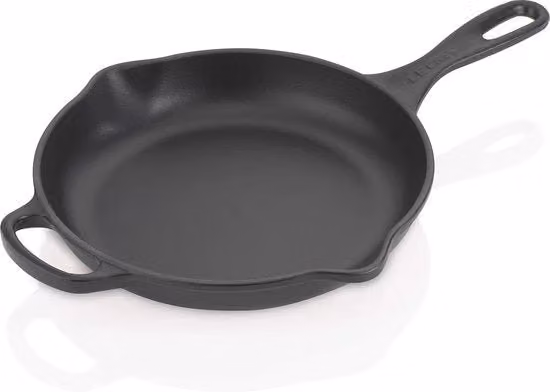 Piastra in ghisa verniciata a email con coperchio - 23 cm - Nero satinato