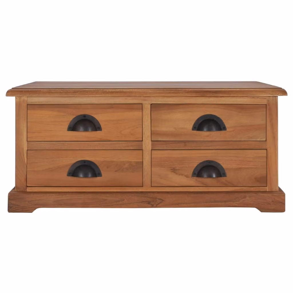 Tavolino da Salotto 68x68x30 cm in Legno Massello di Teak