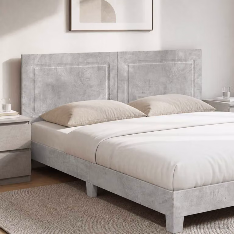Testiera da muro moderna vidaXL UTRECHT in tessuto grigio con legno ingegnerizzato L: 161 cm, H: 50 cm, P: 3 cm