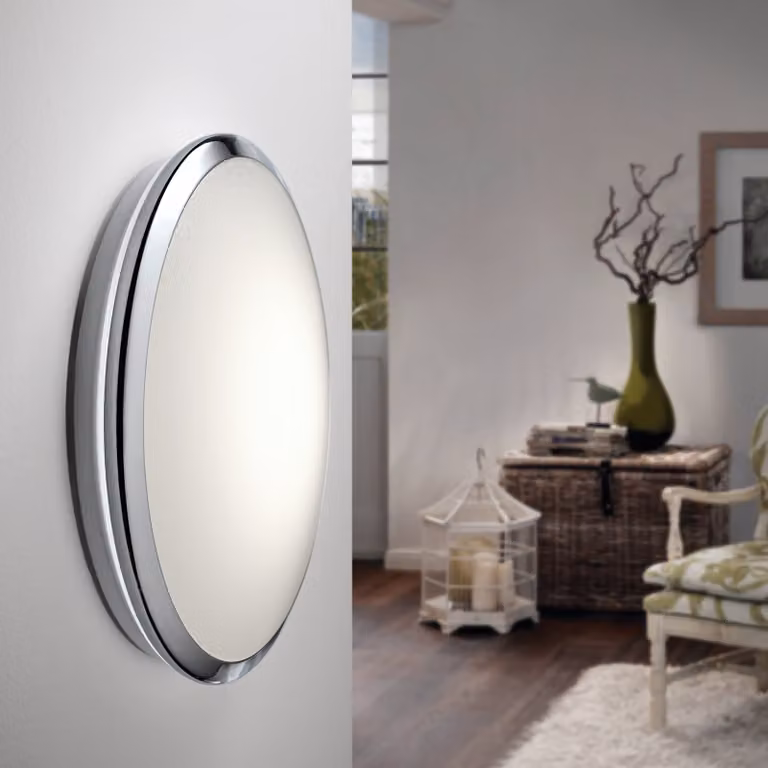 Manilva LED parete e soffitto Ø 38,5 cm bianco, cromo
