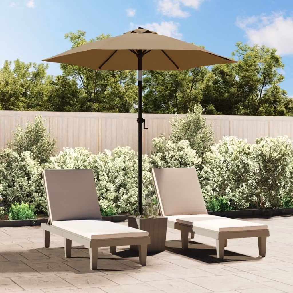 Maison Exclusive - Ombrellone color taupe, dimensioni 200 x 224 cm, struttura in alluminio