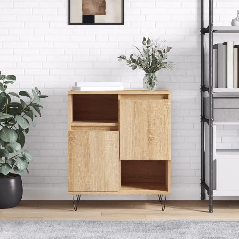 Credenza moderna vidaXL in rovere color marrone, L 60 cm x P 35 cm x H 70 cm