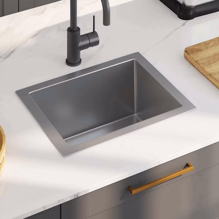 vidaXL Lavello da Cucina in Acciaio Inox Color Argento L/P/H: 44 x 34 x 20 cm
