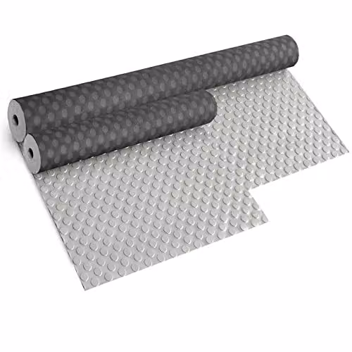 Pavimento Tappeto Gomma Bollato Rivestimento Antiscivolo Mod. ZERBINO_BOLLE_PVC 1X13 METRI GRIGIO