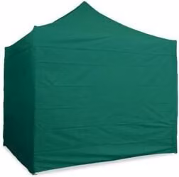Tenda da festa a forbice 3x3 m in acciaio Standard 450 g/m² - 4 pannelli laterali pieni, bianco