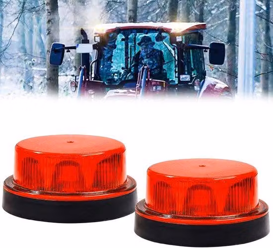 Set di luci di segnalazione a LED, 2 pezzi, luci lampeggianti e di segnalazione a LED rosse, stroboscopio.