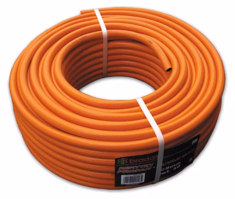 Tubo per gas propano, 9 x 2,5 mm, flessibile e resistente