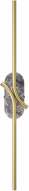 Applique moderna Maytoni Renaissance con 2 luci LED integrati in metallo e ottone disponibile in nero, oro o grigio
