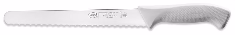 Coltello Pane Linea Skin Bianco, Cm.24