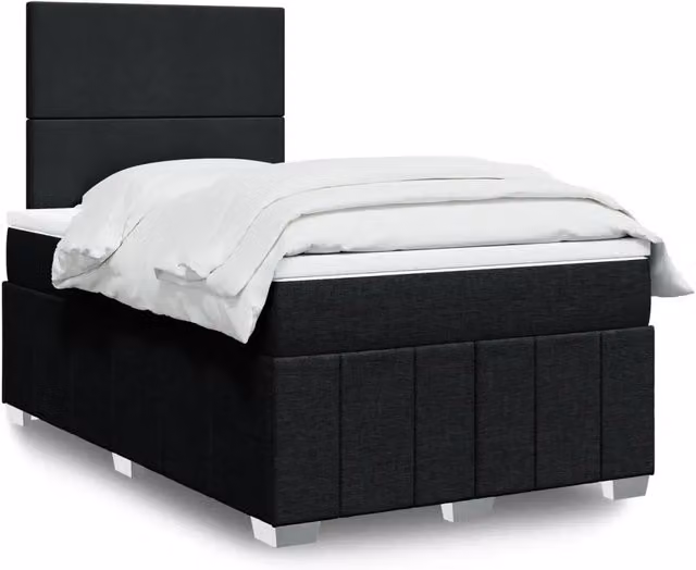 Giroletto a Molle con Materasso Nero 120x190 cm in Tessuto 3293902