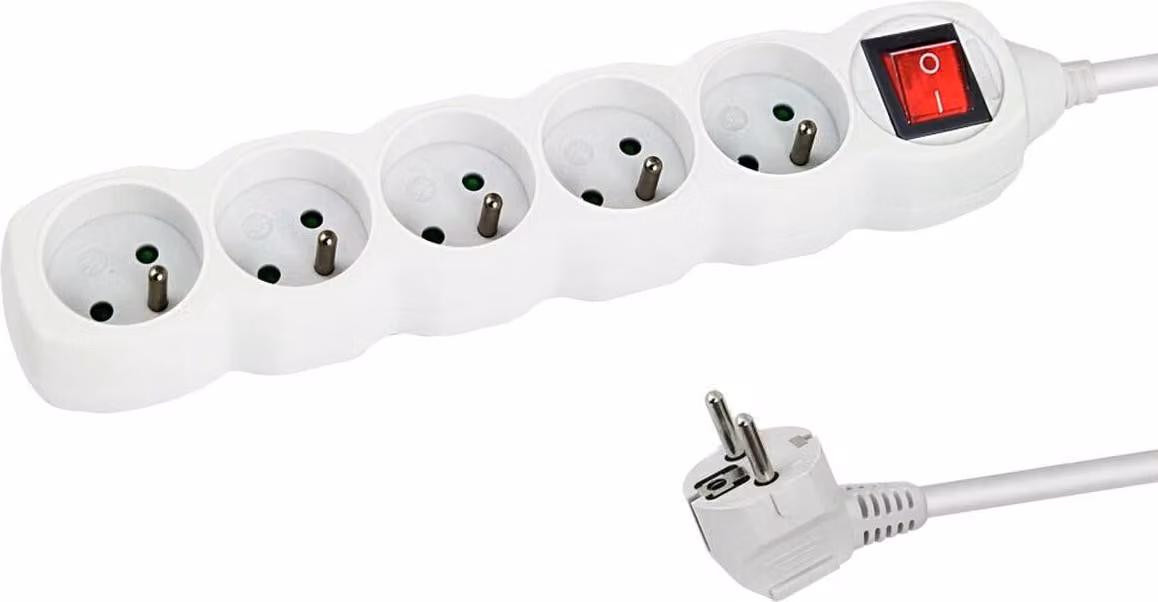 Esperanza Multipresa 5 Prese Interruttore 1,5M Bianco