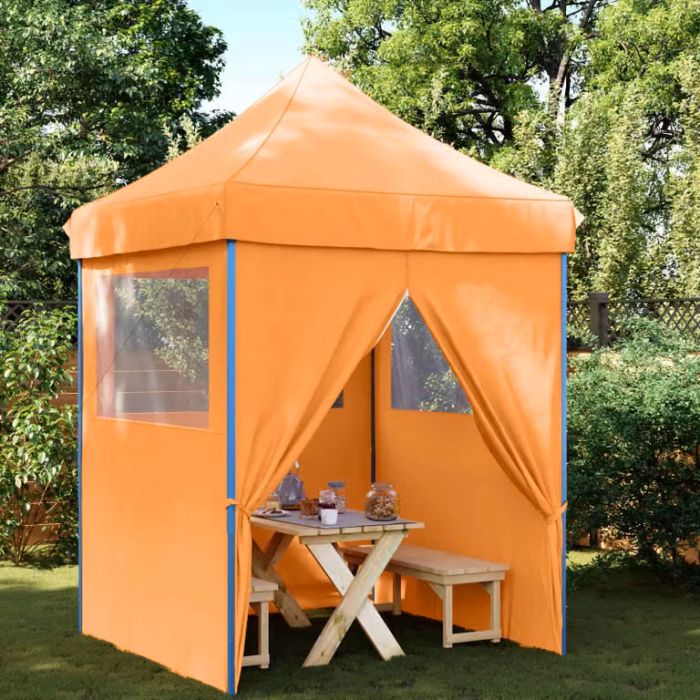 Tenda Party vidaXL in tessuto Oxford arancione, L/P/H: 200 x 200 x 306 cm