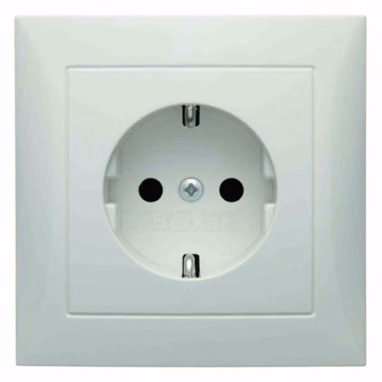 Berker SCHUKO presa di corrente pws/gl con piastra di copertura 47428989