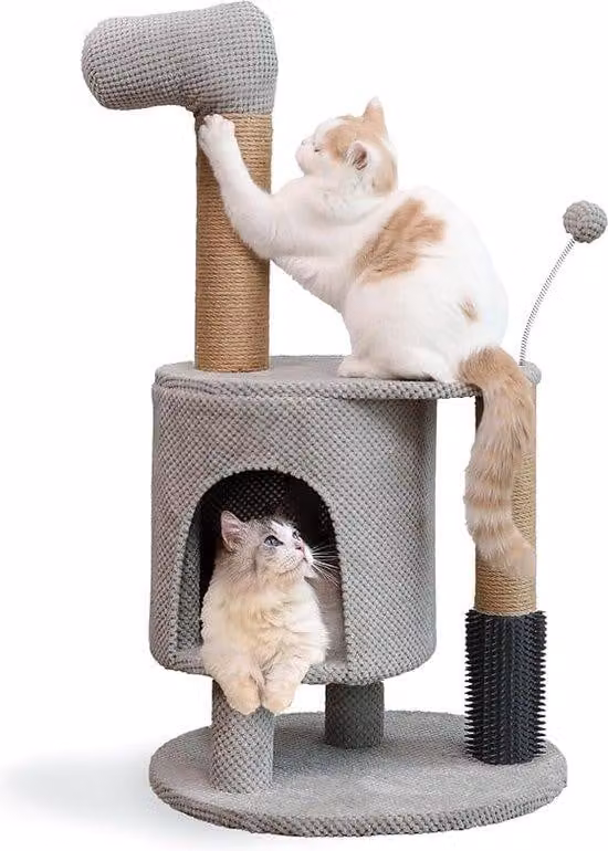 Famanu: Albero per gatti con amaca e casetta