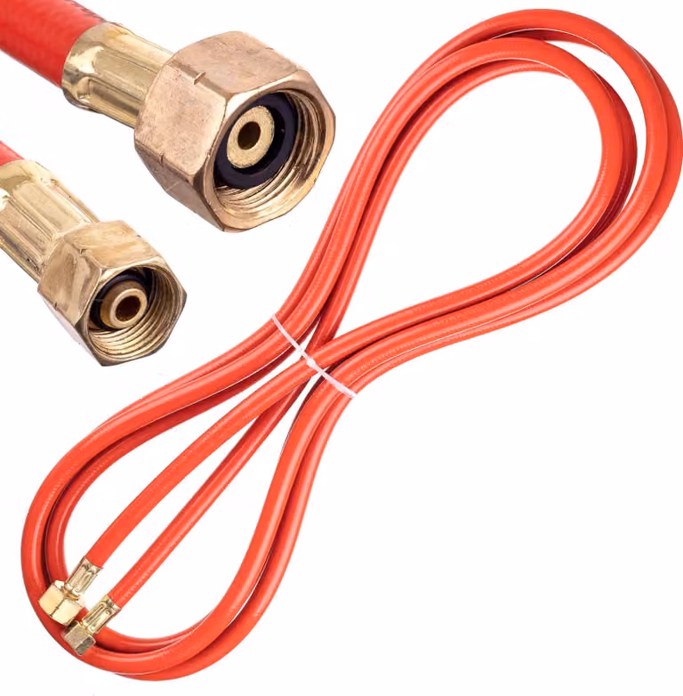 Tubo di collegamento propano-butano 5 m per bombole da 11 kg 21,8x1/4 x 3/8