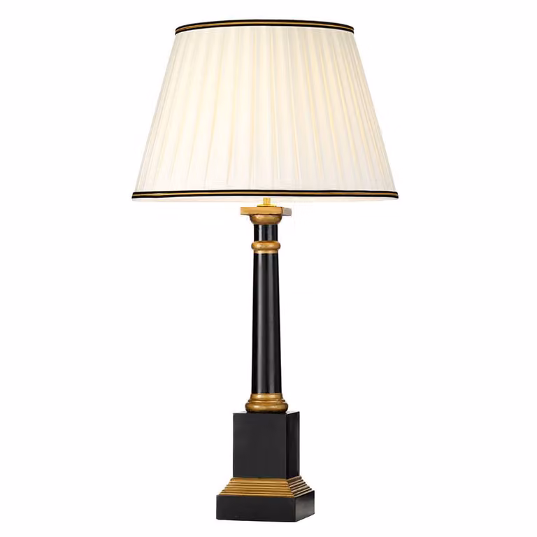 Lampada da tavolo in legno nero oro 55 cm Peronne E27 60W Lightbox del designer