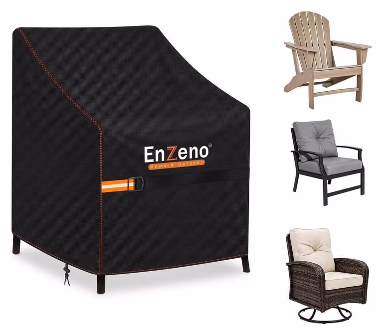 Copertura per sedia da giardino, resistente al gelo e ai raggi UV, dimensioni 80x85x60/90 cm