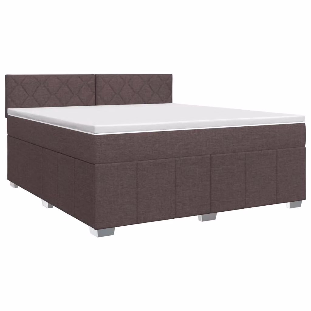 Letto box spring con materasso a molle insacchettate vidaXL Marrone e Bianco L/P: 180 x 200 cm – 2