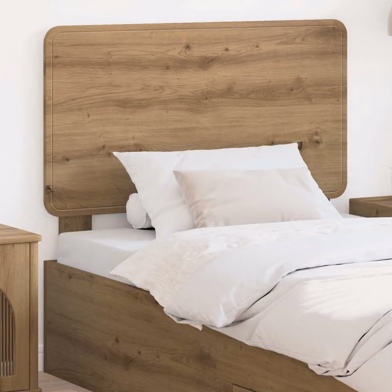 Testiera per letto vidaXL in legno ingegnerizzato rovere marrone con finitura opaca