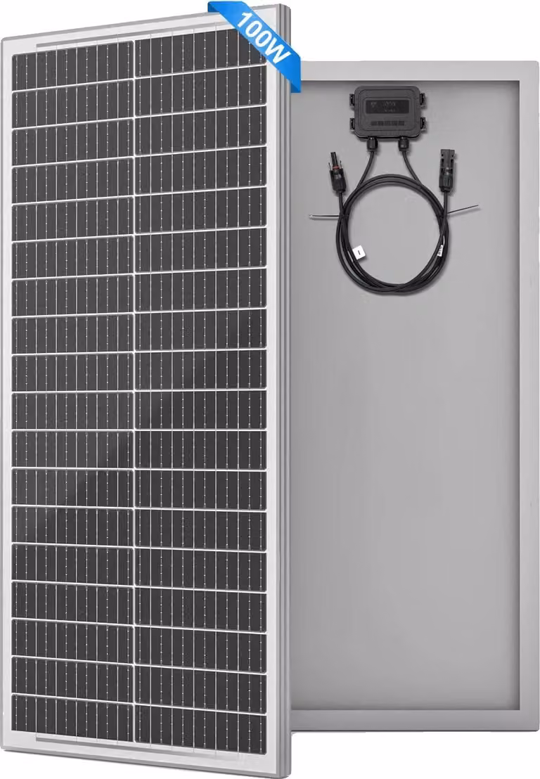 Pannello solare, design monocristallino, alta efficienza, 100W, confezione singola
