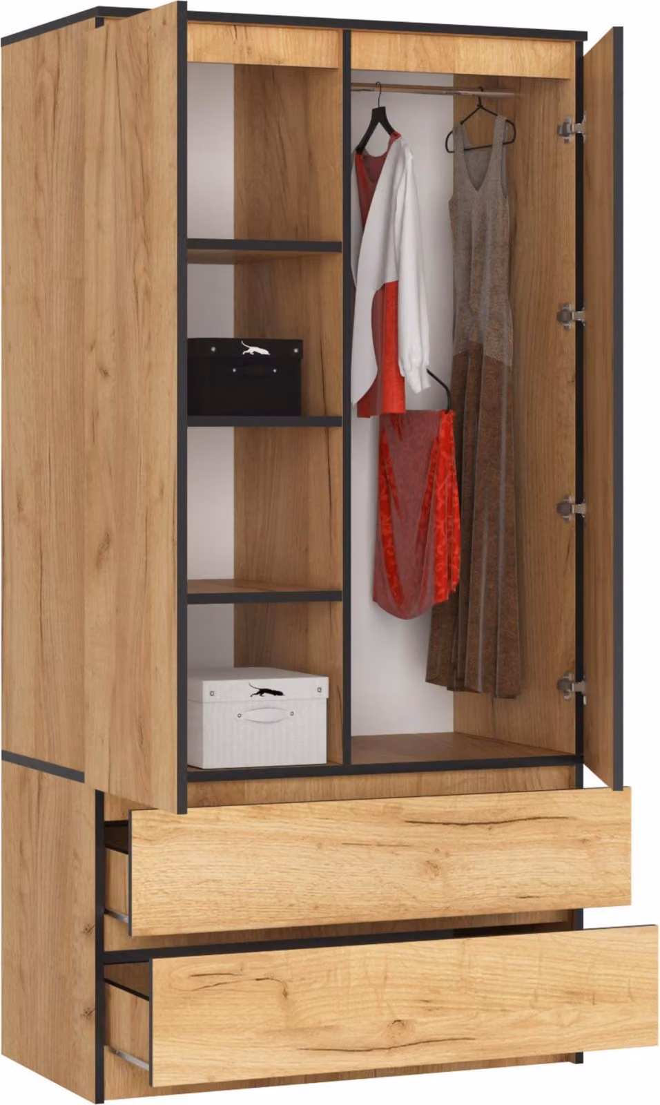 Armadio | Mobiletto | Chiusura ammortizzata, 90x180x51 cm