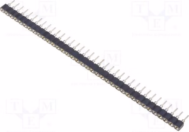 1x Base: base di precisione placcata in oro SMC-1-36-1-GT, connettore a montaggio traversa (THT), numero di pin: 36