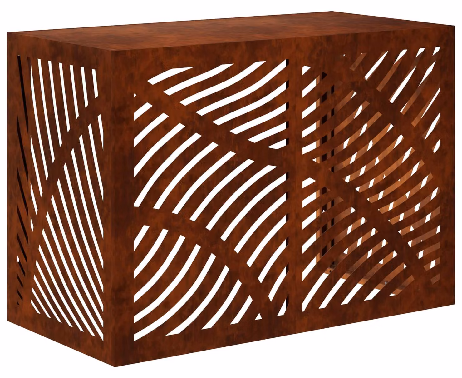 Copertura per condizionatori con finitura effetto ruggine, dimensioni 100 x 50 x 70 cm
