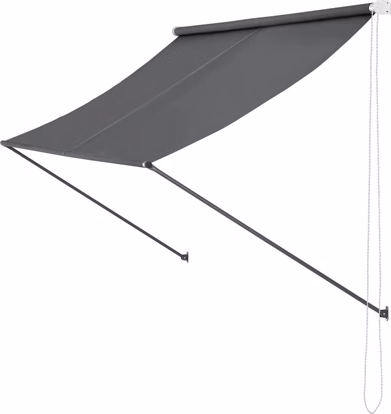 In And OutdoorMatch Tenda da sole Nash - grigio - 300 x 120 cm - tenda a braccio - acciaio e tessuto - protezione UV - idrorepellente