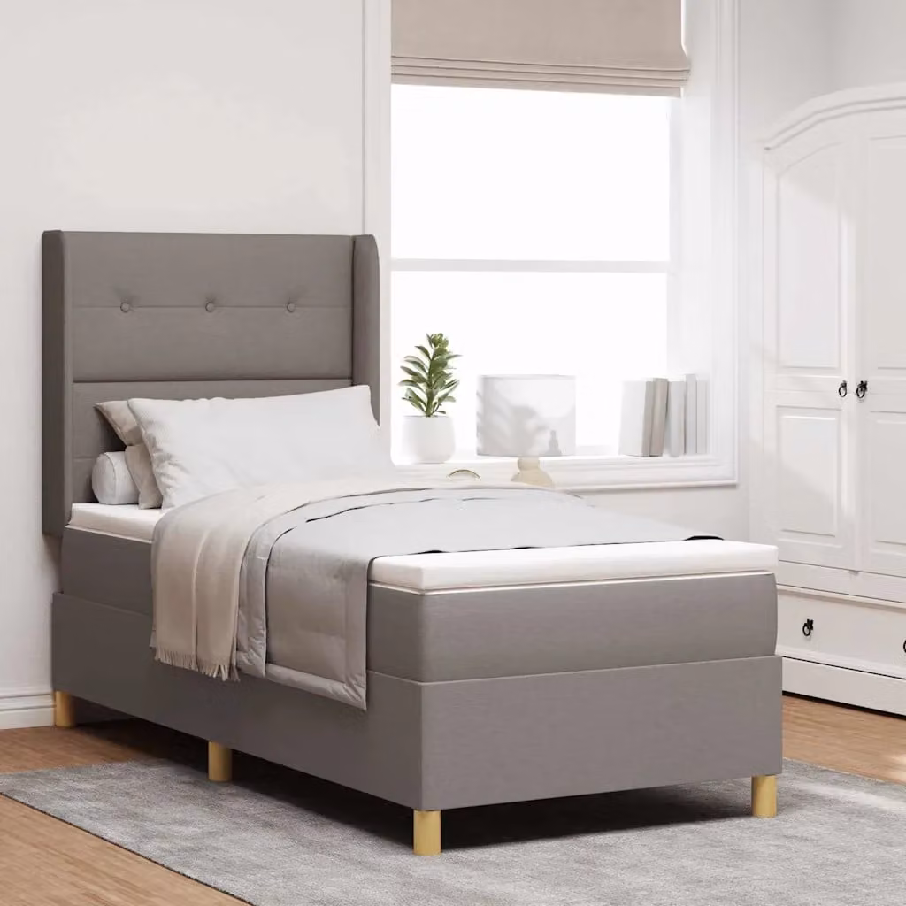 Letto a molle con testiera Talpa vidaXL in tessuto, L 80 x P 200 cm – 1