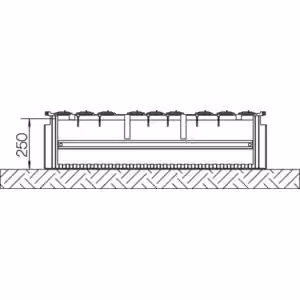 Presa da pavimento Hager, KVS, misura 2, per installazione a pavimento ZAX022F