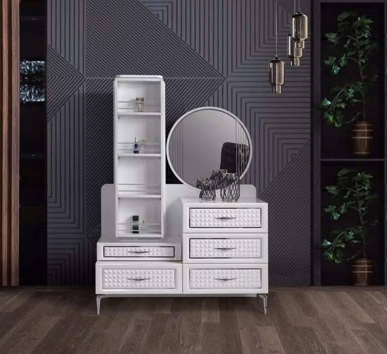 Schlafzimmer Kommode mit Spiegel Luxus Kommoden Sideboard 2tlg. Sideboard