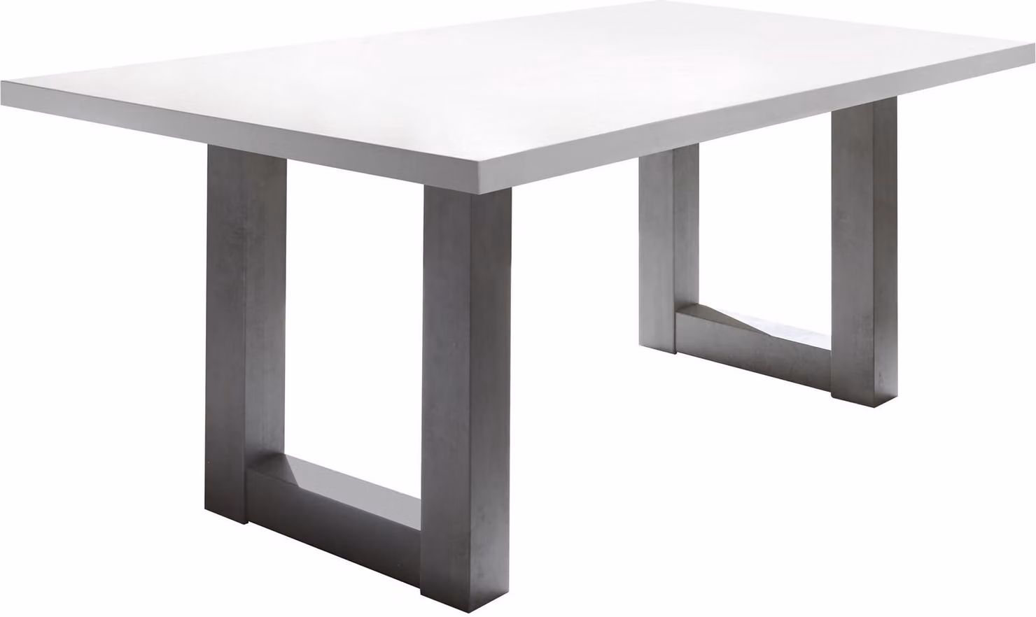 Tavolo da pranzo Eila 4 180 x 90 x 75 Tavolo da pranzo laccato grafite/bianco opaco 13356-180