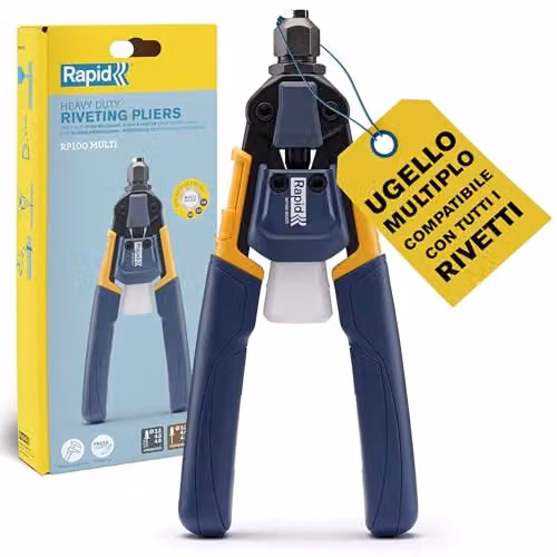 Rapid Rivettatrice Manuale RP100 Blu - Ergonomica per Rivetti 3,2-4,8 mm