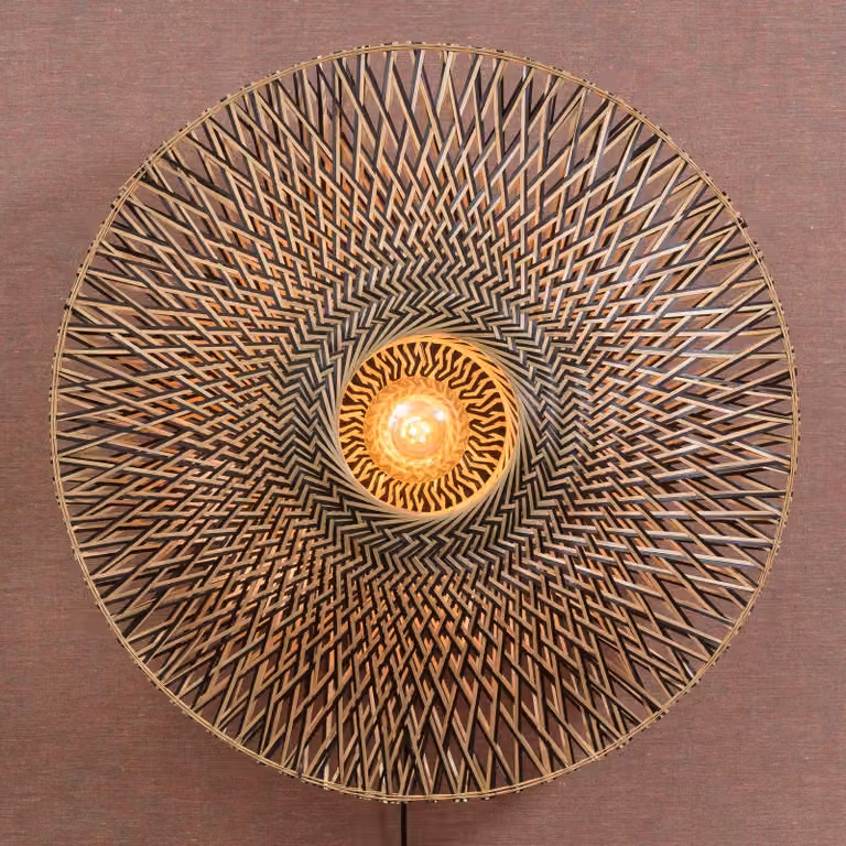 Good & Mojo Applique da parete Bali, Legno chiaro, Soggiorno / Sala da pranzo, bambù, Design, Applique