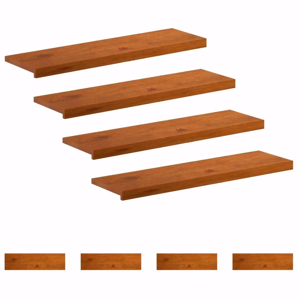 Set di 8 gradini per scale vidaXL in legno effetto quercia marrone L 90 x P 25 x H 2 cm – 2