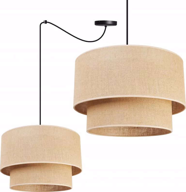 Juta Spider lampada a sospensione - lampada a sospensione a forma di ragno - lampada a ragno con 1 testa - lampada a sospensione in metallo e juta - 40cm - torta
