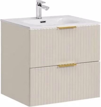 Set da bagno NOXERA 60 cm – Marrone congo – Lavabo incassato