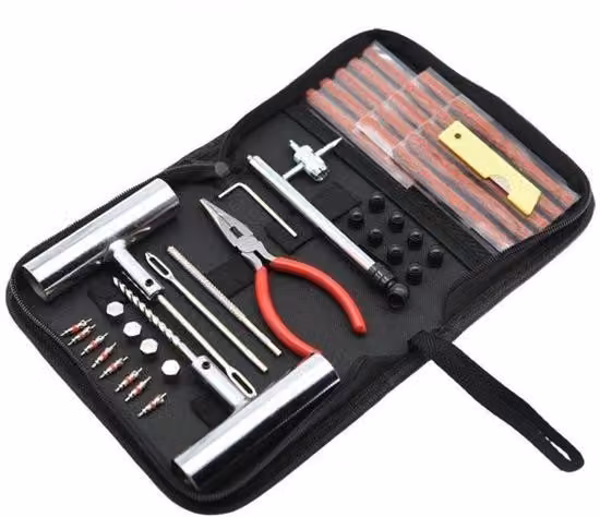 Set di riparazione per motori, biciclette o automobili - Set da 46 pezzi - con valigetta resistente