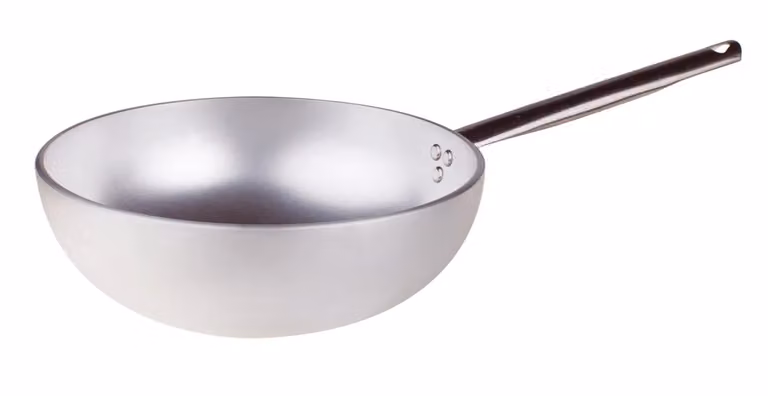 Wok Radiante con fondo svasato in alluminio 5mm, diam. 28cm