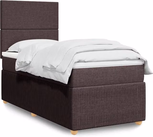 Letto Ibrido con Giroletto a Molle e Materasso vidaXL Marrone e Bianco L/P: 90 x 200 cm