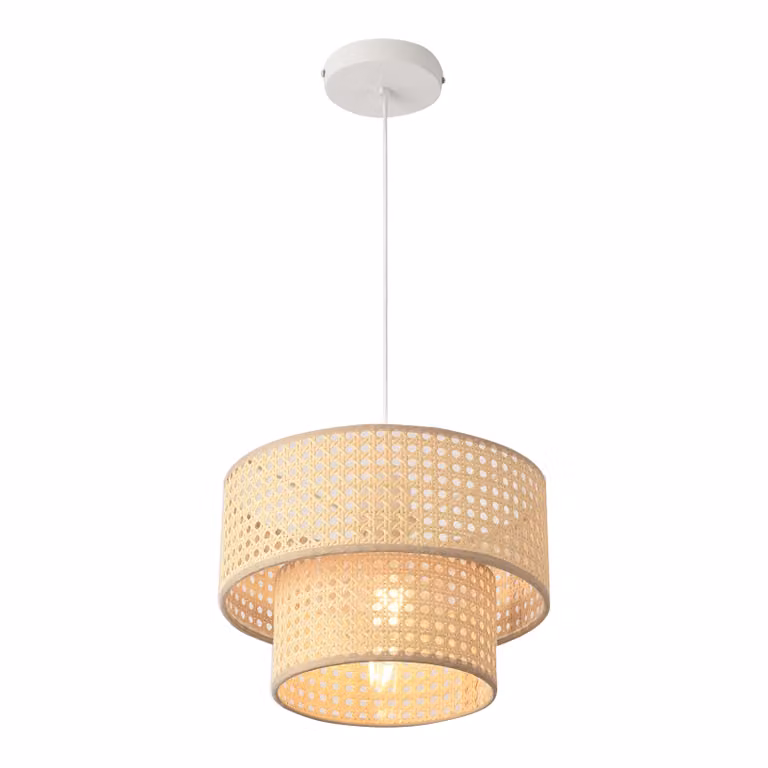 Lampada a sospensione "Ascot" _30 cm effetto rattan