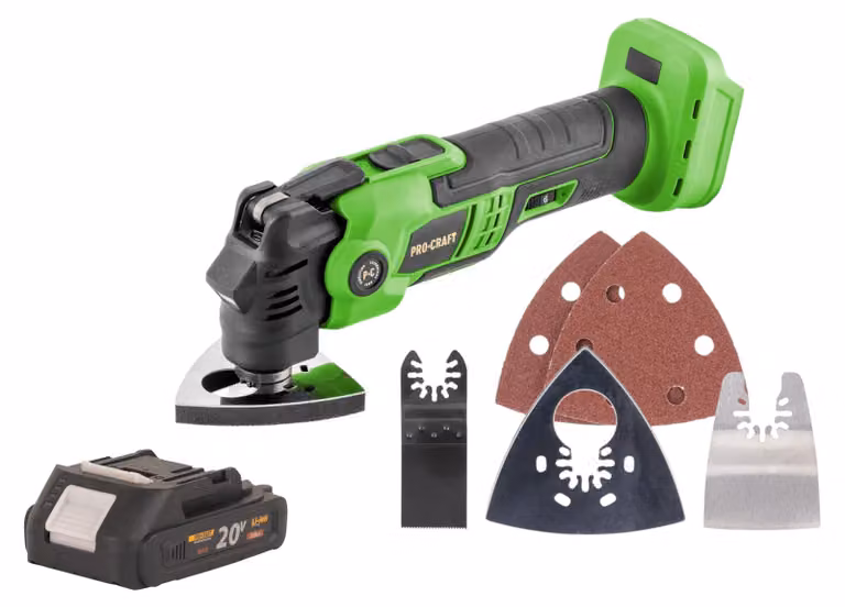 Utensile multifunzione a batteria Procraft PMT22bb 20 V Brushless + 1x batteria 2,0 Ah - senza caricabatteria