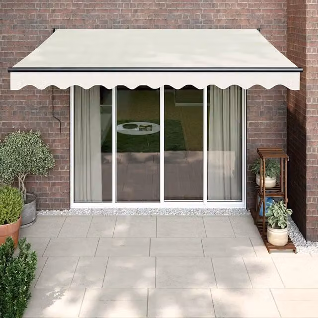 Tenda Sole Automatica Retrattile-Tenda parasole per balcone Crema 3x2,5 m 569105